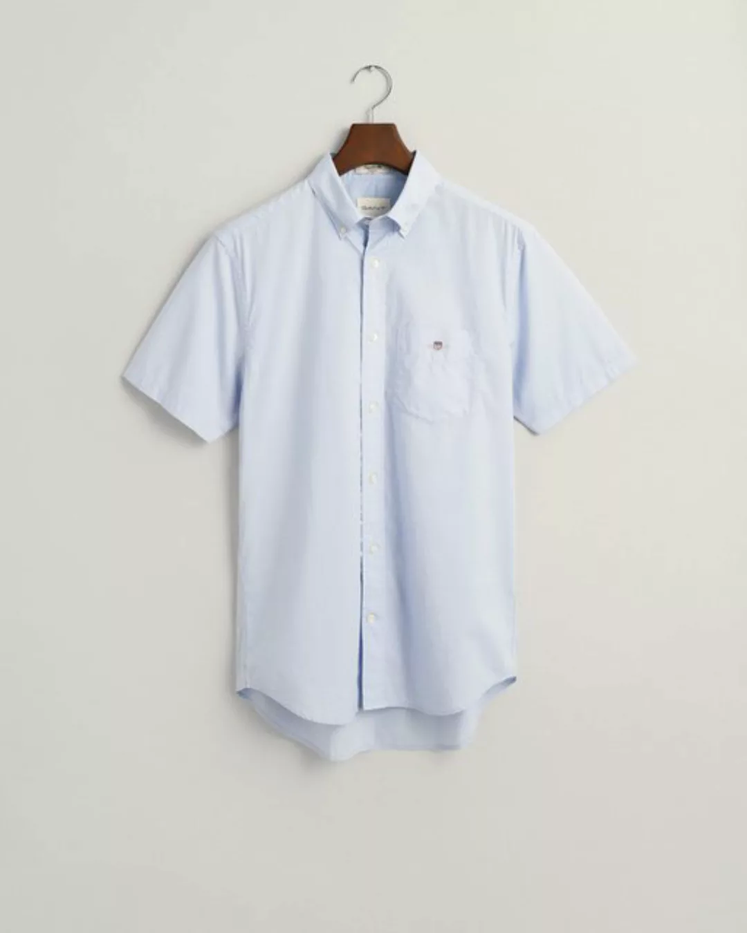 Gant Kurzarmhemd Regular Fit Gingham Popeline Hemd strapazierfähig pflegele günstig online kaufen