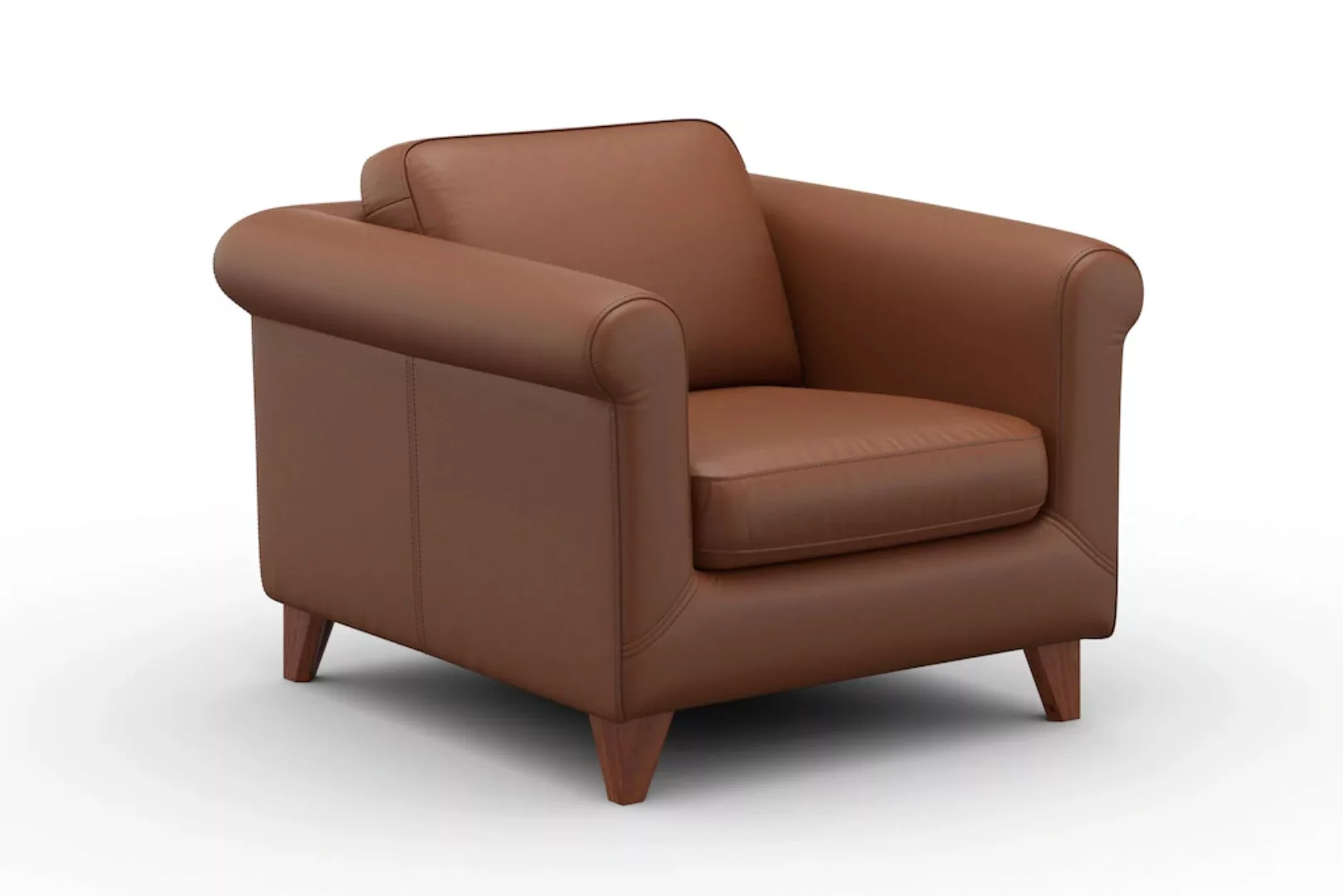 machalke® Sessel »amadeo«, Ledersessel mit geschwungenen Armlehnen günstig online kaufen
