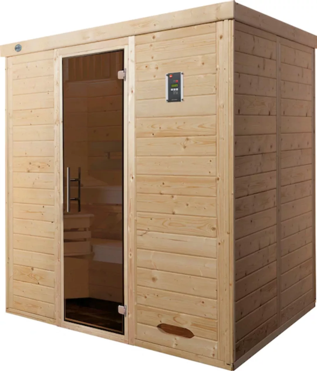 Weka Premium Massivholz-Elementsauna Kemi 3 Sparset 7,5 kW OS digi. Steueru günstig online kaufen