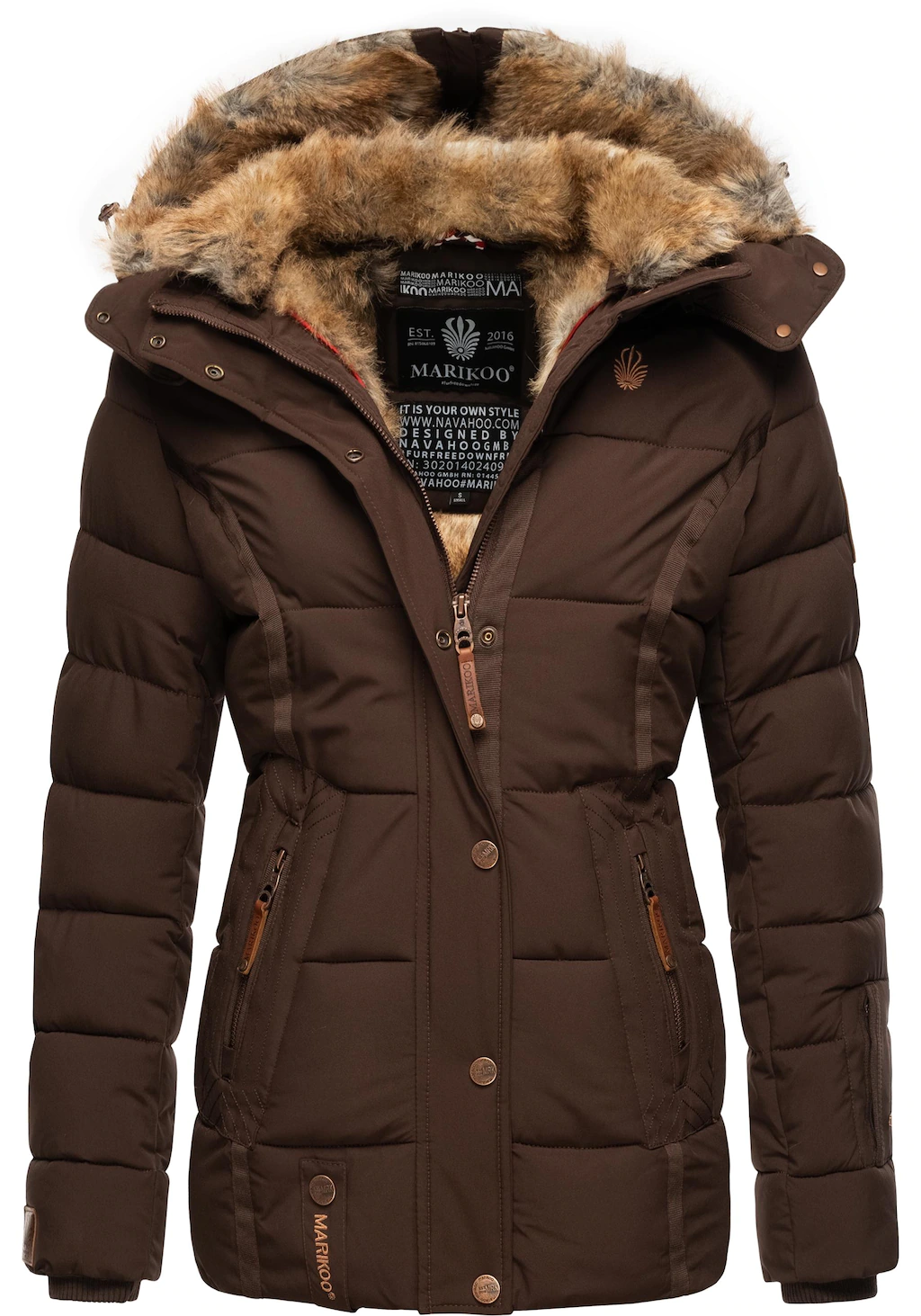 Marikoo Winterjacke "Nekoo", mit Kapuze, stylische Damen Steppjacke mit gro günstig online kaufen