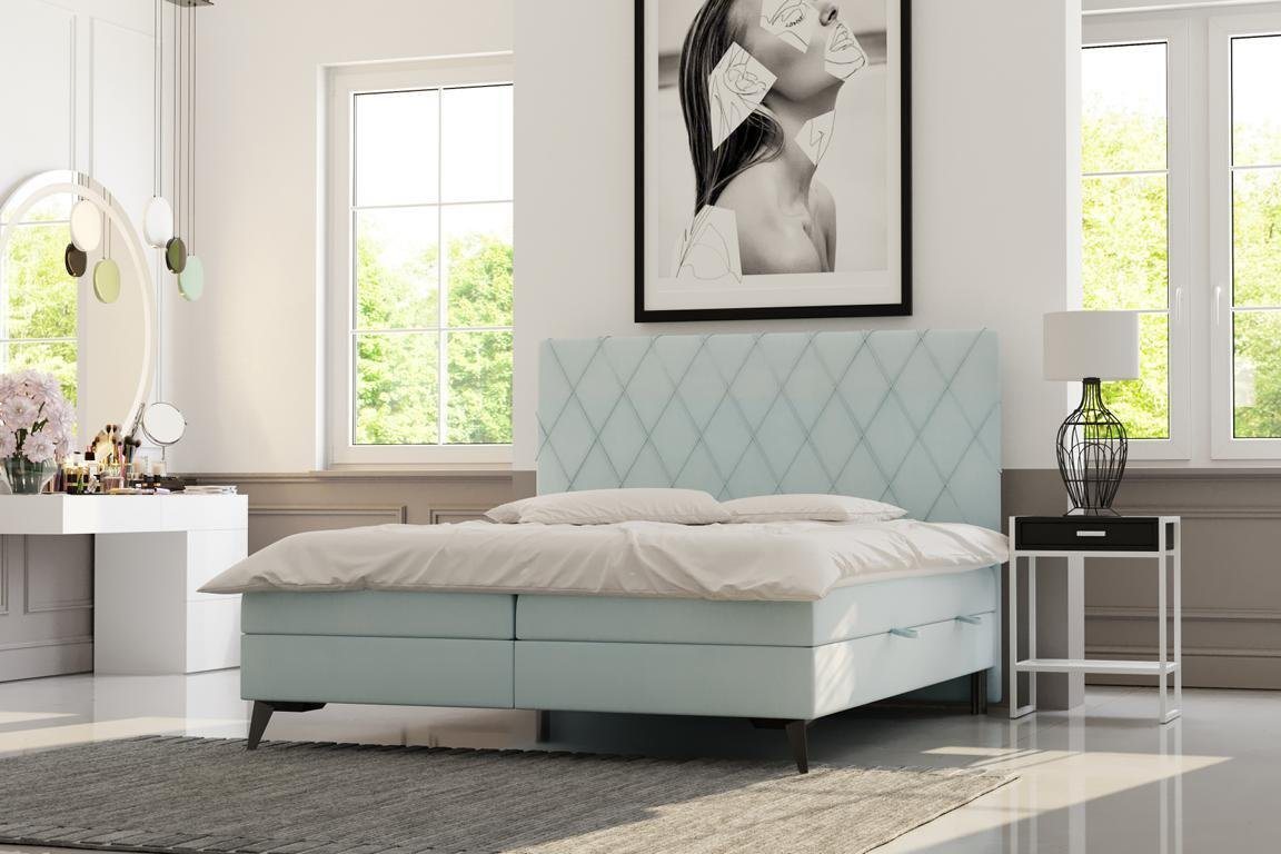 JVmoebel Boxspringbett Schlafzimmer Luxus Möbel Polster Stoff Modern Design günstig online kaufen