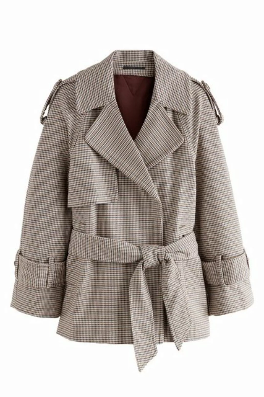 Next Trenchcoat Kurzer Trenchcoat in Wickeloptik (1-tlg) günstig online kaufen