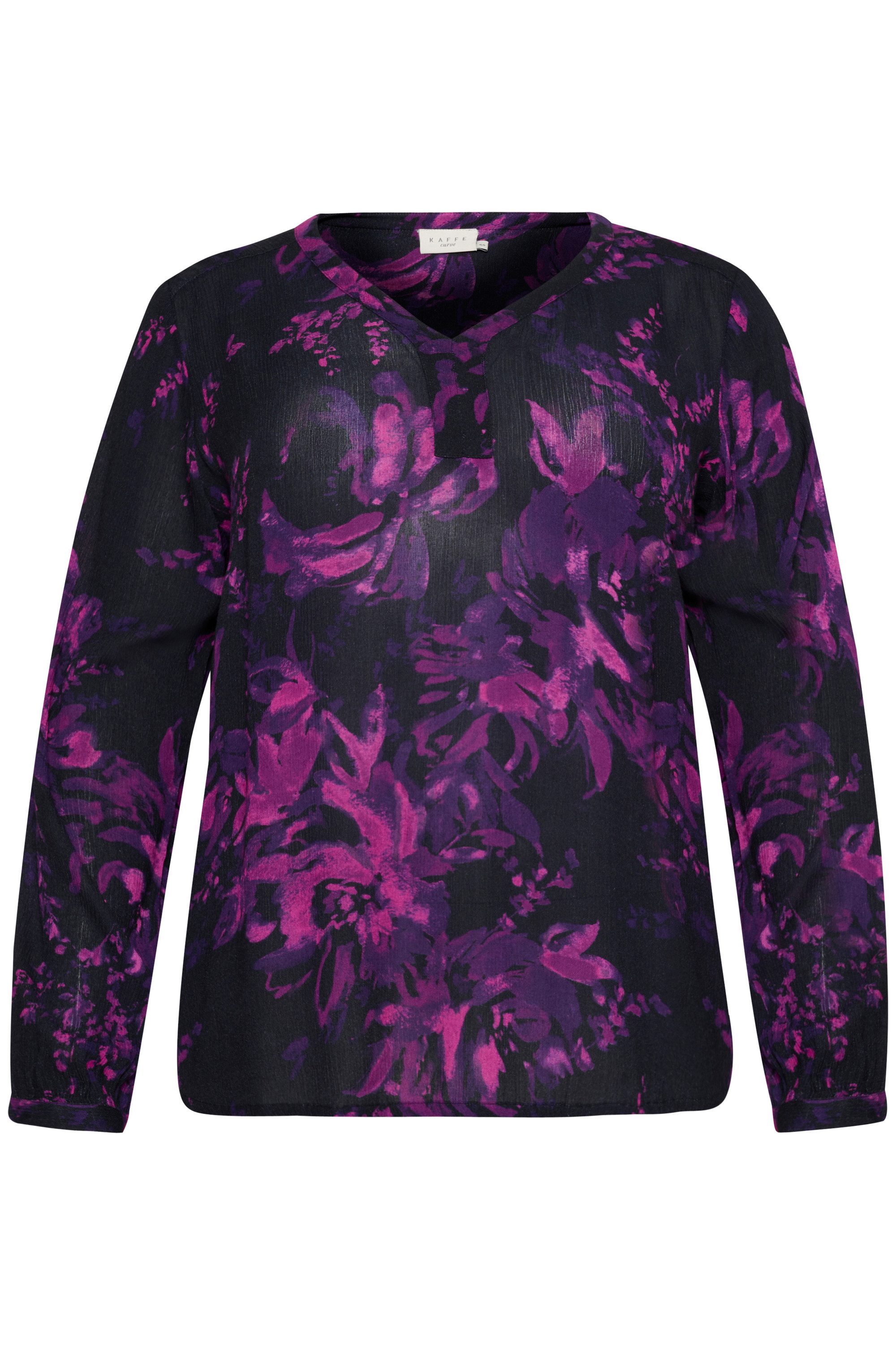 KAFFE Curve Langarmbluse Langarm-Bluse KCami Große günstig online kaufen