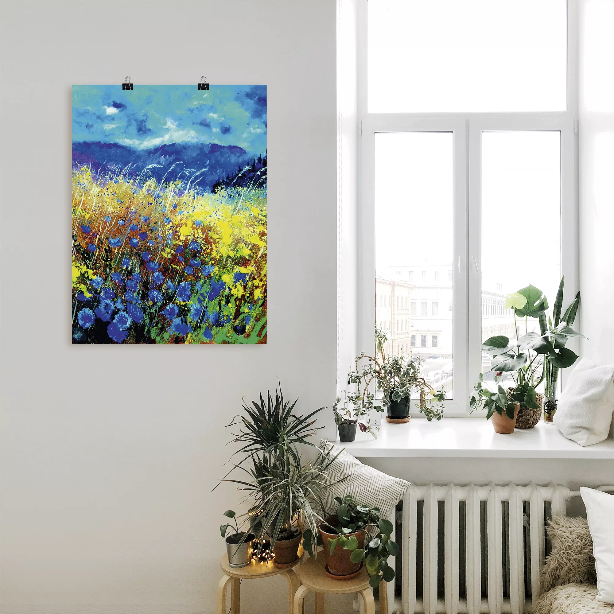 Artland Poster »Blaue wilde Blumen«, Blumenwiese, (1 St.), als Alubild, Lei günstig online kaufen