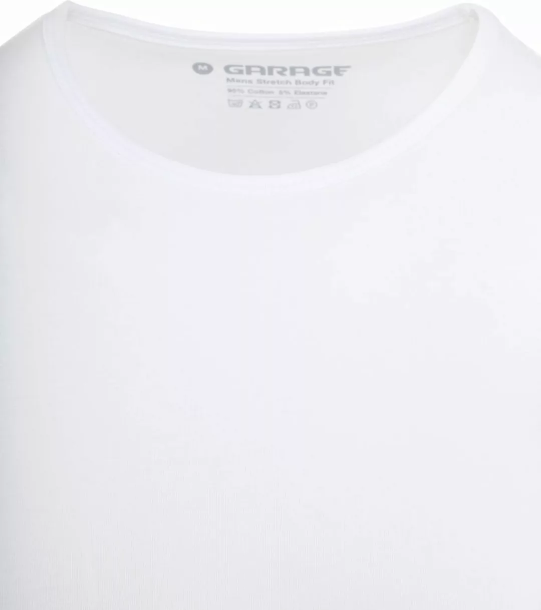 Garage Basic T-Shirt Weiss Rundhals - Größe L günstig online kaufen