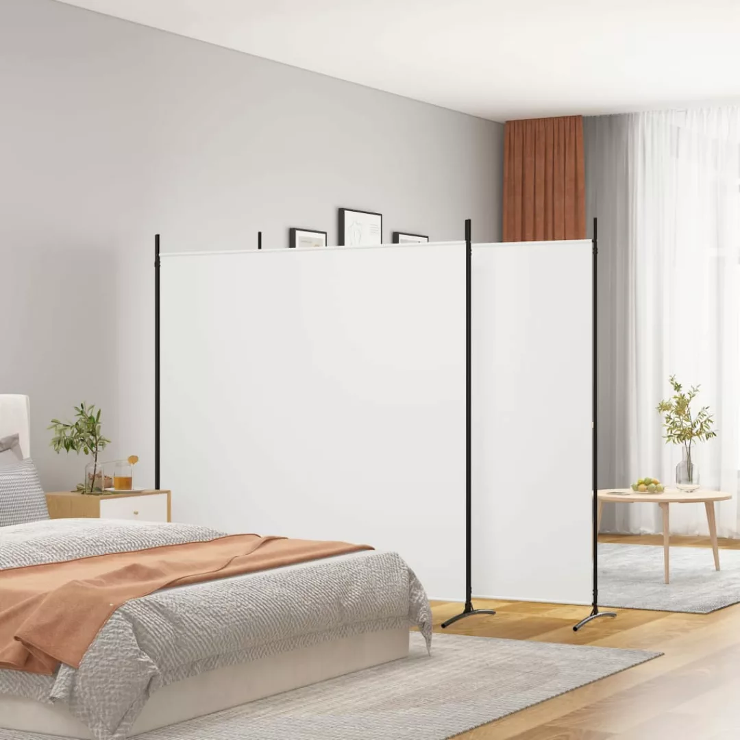 Vidaxl 3-tlg. Paravent Weiß 525x180 Cm Stoff günstig online kaufen