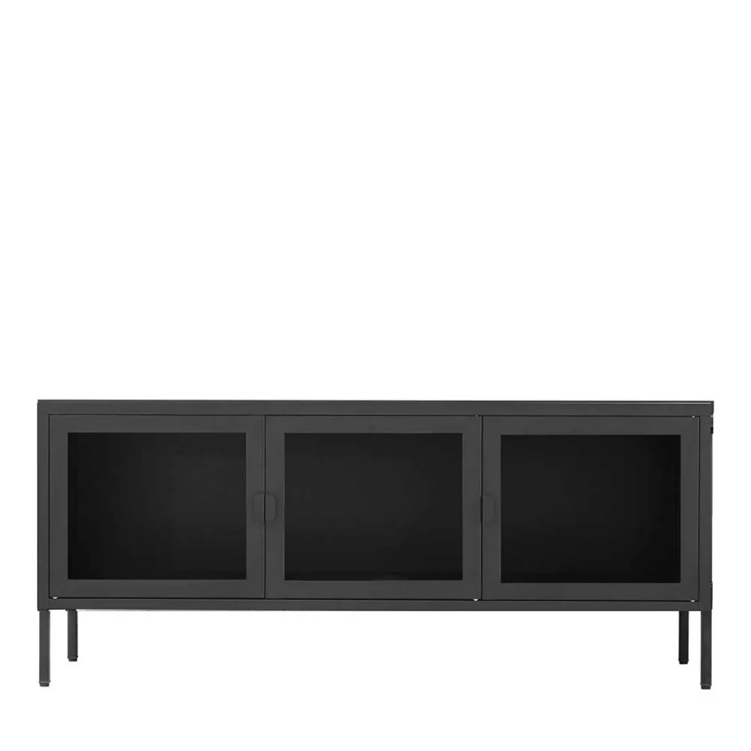 Flachstrecke Wohnzimmer aus Metall schwarz 130x55 cm günstig online kaufen