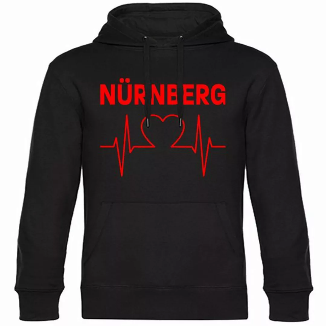 multifanshop Kapuzensweatshirt Nürnberg - Herzschlag - Pullover günstig online kaufen