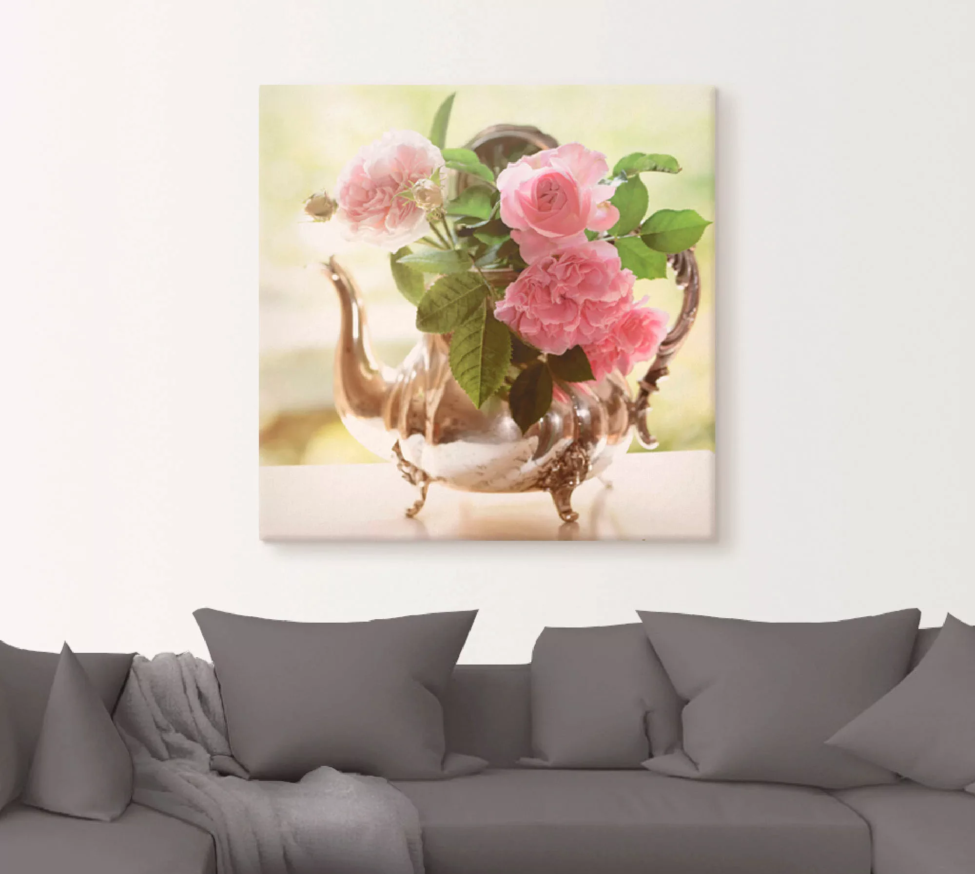 Artland Wandbild "Rosen Romance", Blumen, (1 St.), als Leinwandbild, Poster günstig online kaufen