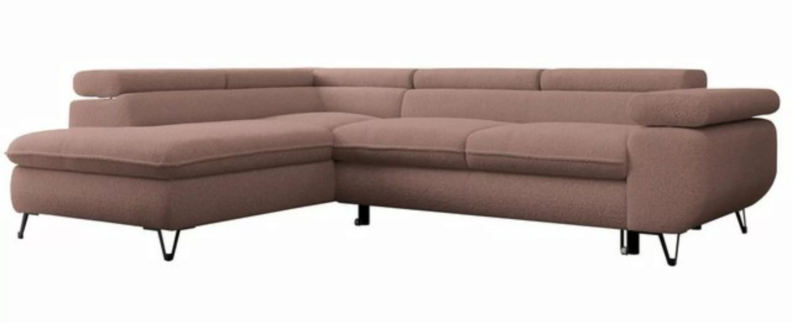 MKS MÖBEL Ecksofa PEDRO L, Set, HR35-Schaum, Metallbeinen, Wellenfedern, L- günstig online kaufen