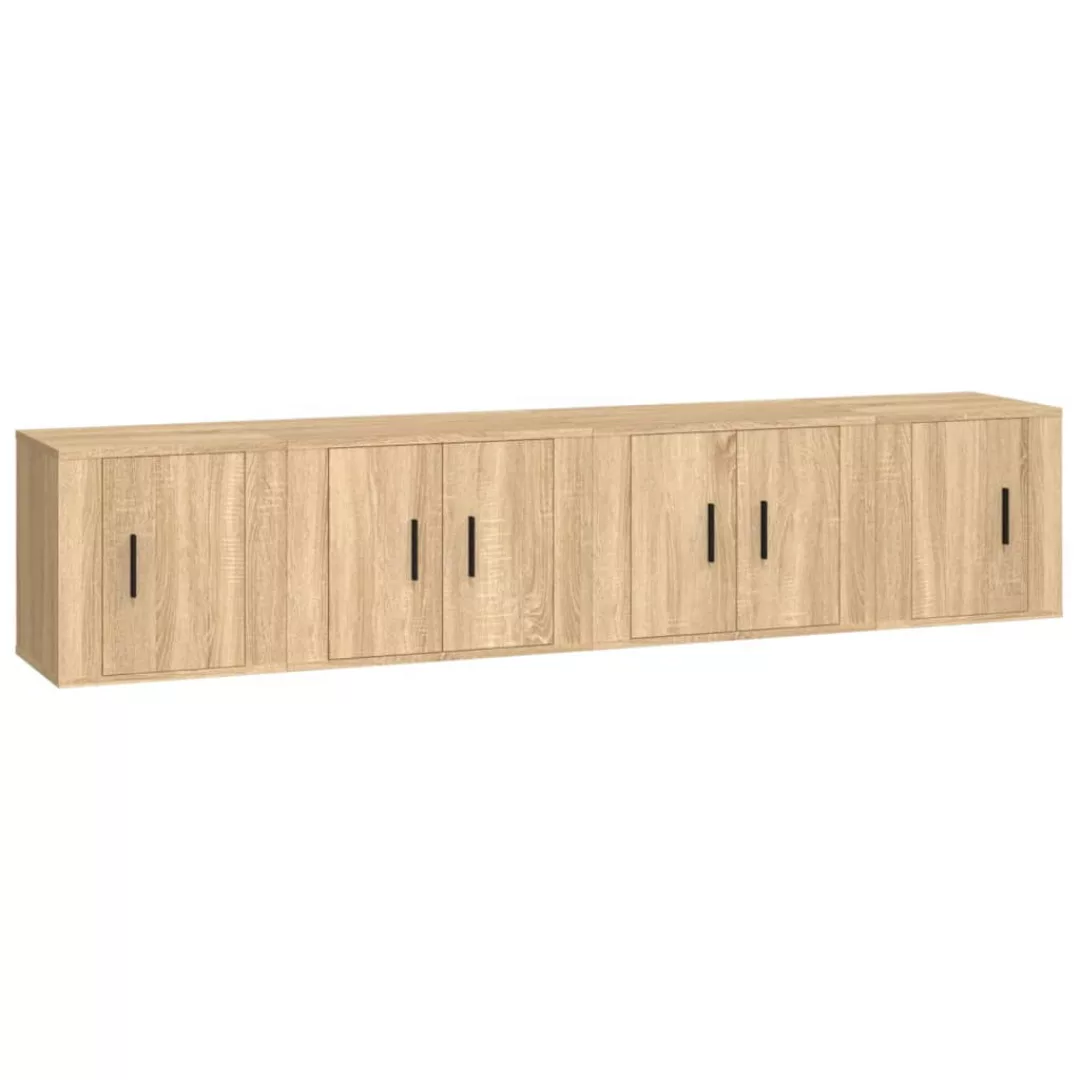 Vidaxl 4-tlg. Tv-schrank-set Sonoma-eiche Holzwerkstoff günstig online kaufen