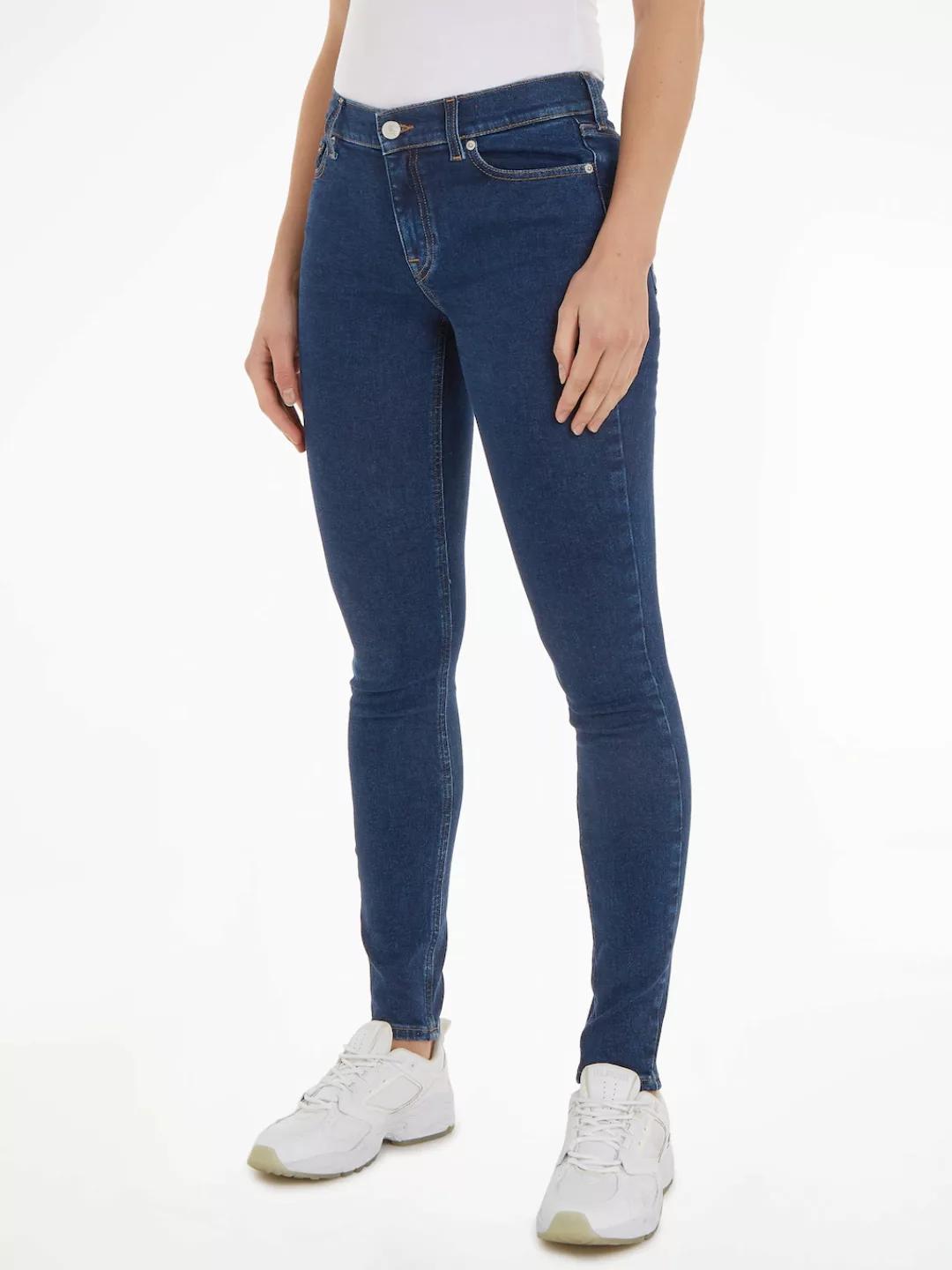 Tommy Jeans Skinny-fit-Jeans "Nora Mid Rise Skinny Fit", mit Logobadge und günstig online kaufen