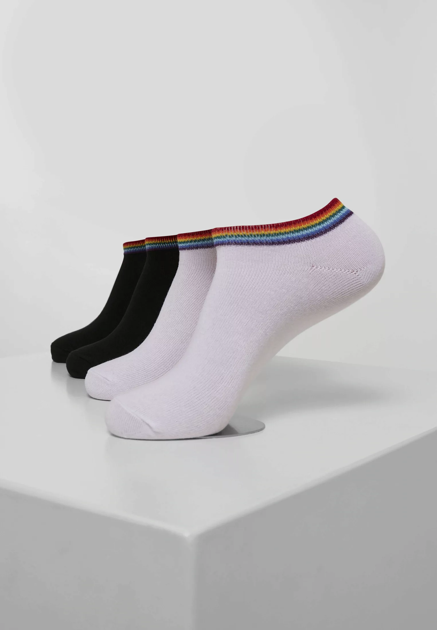 URBAN CLASSICS Freizeitsocken "Accessoires Rainbow Socks No Show 4-Pack", ( günstig online kaufen