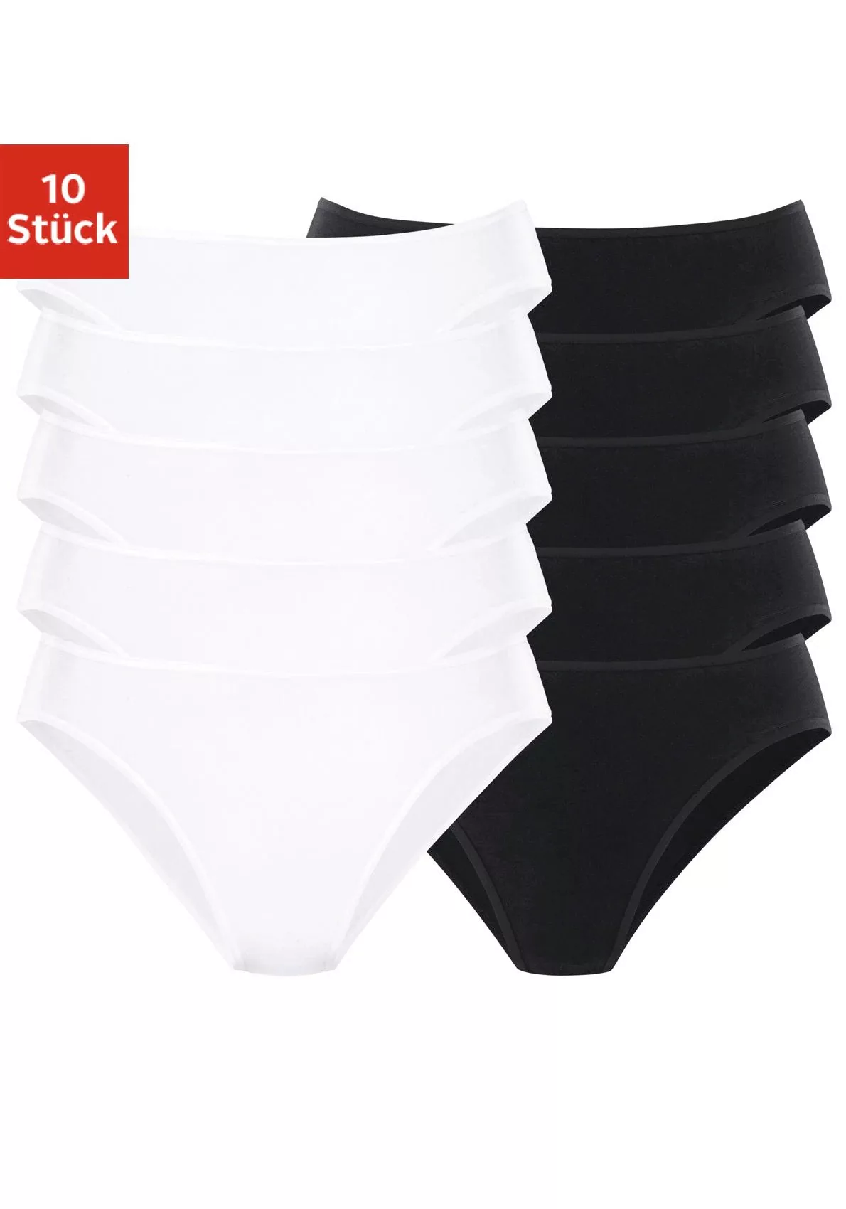 petite fleur Bikinislip, (10er-Pack), aus elastischer Baumwolle günstig online kaufen