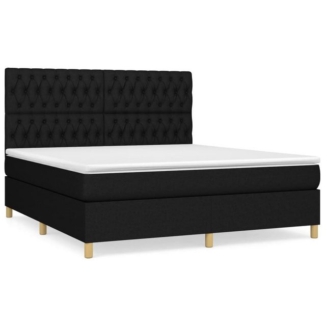 vidaXL Boxspringbett Boxspringbett mit Matratze Dunkelbraun 180x200 cm Stof günstig online kaufen