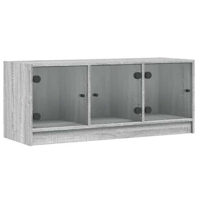 vidaXL TV-Schrank TV-Schrank mit Glastüren Grau Sonoma 102x37x42 cm (1-St) günstig online kaufen