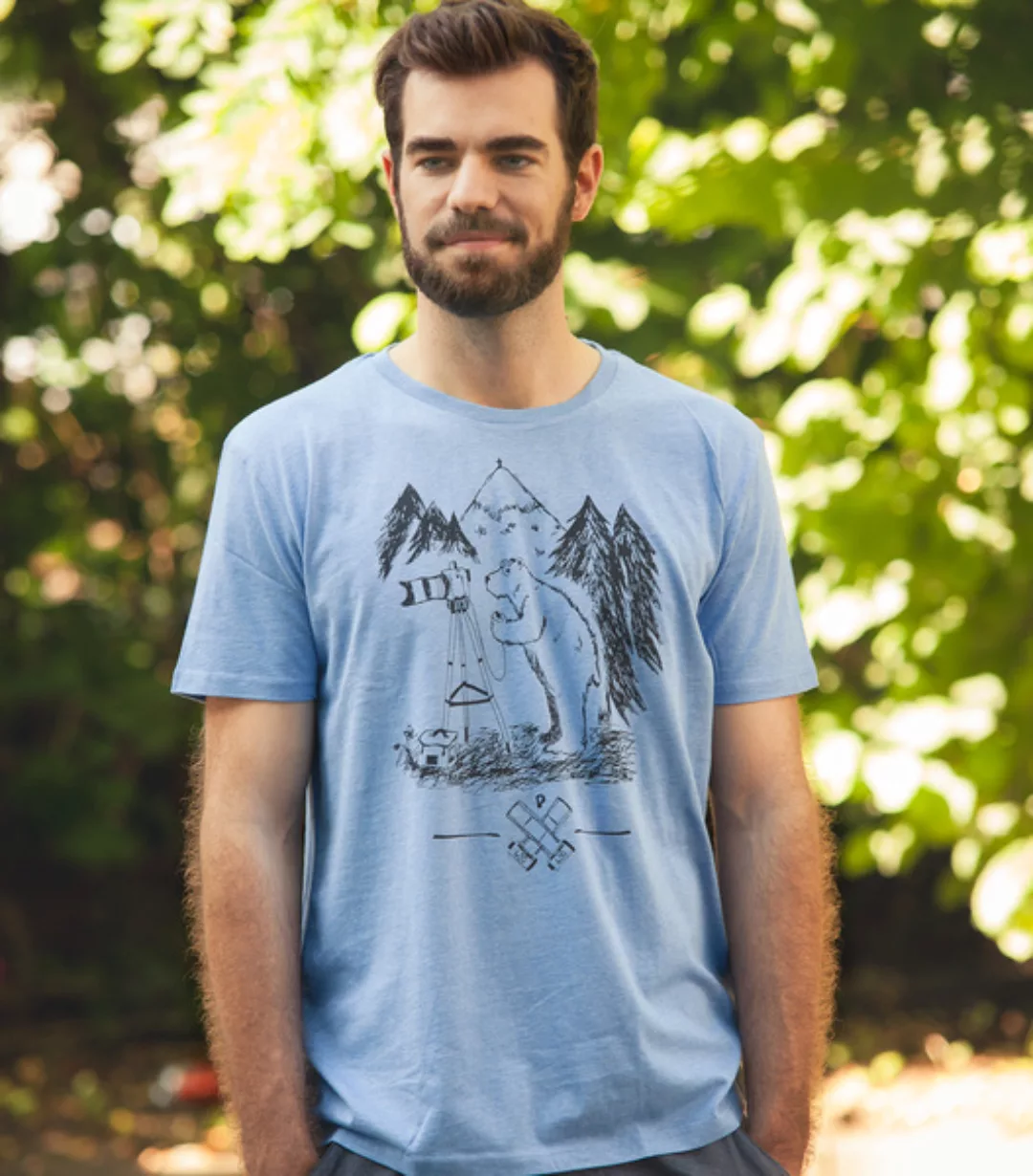 Bärnd Blitzbert - Fair Wear T-shirt - Mid Heather Blue günstig online kaufen