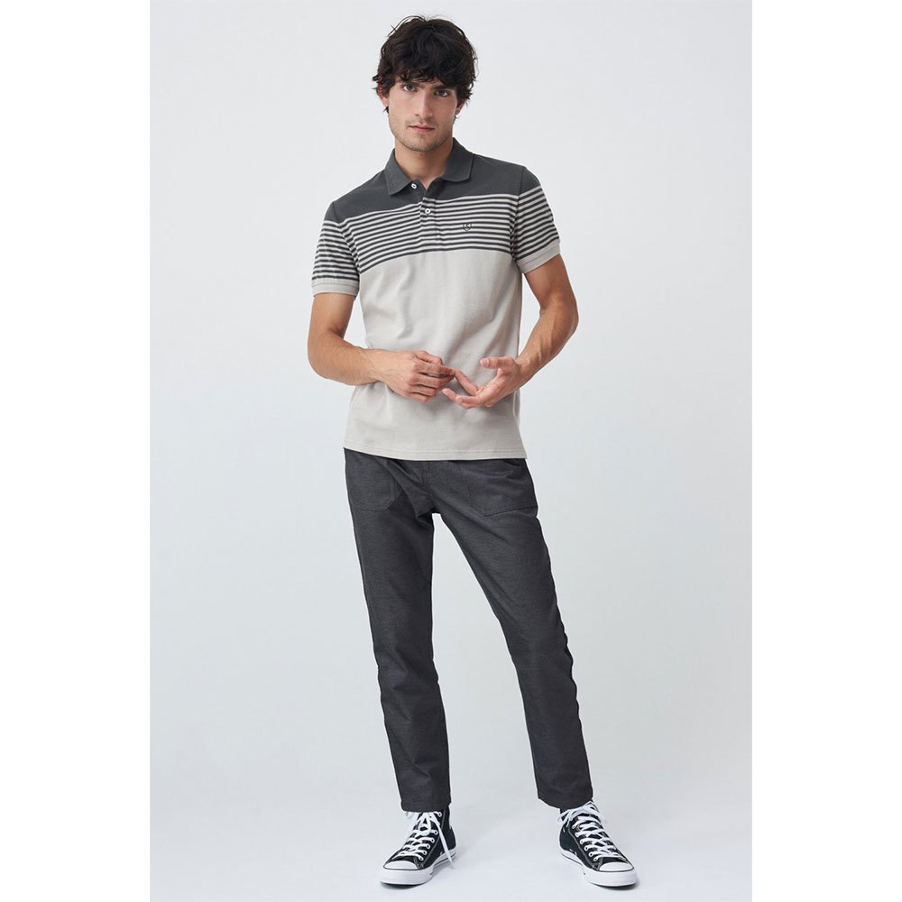 Salsa Jeans 125494-504 / Striped Slim Fit Kurzarm Polo XL Green günstig online kaufen