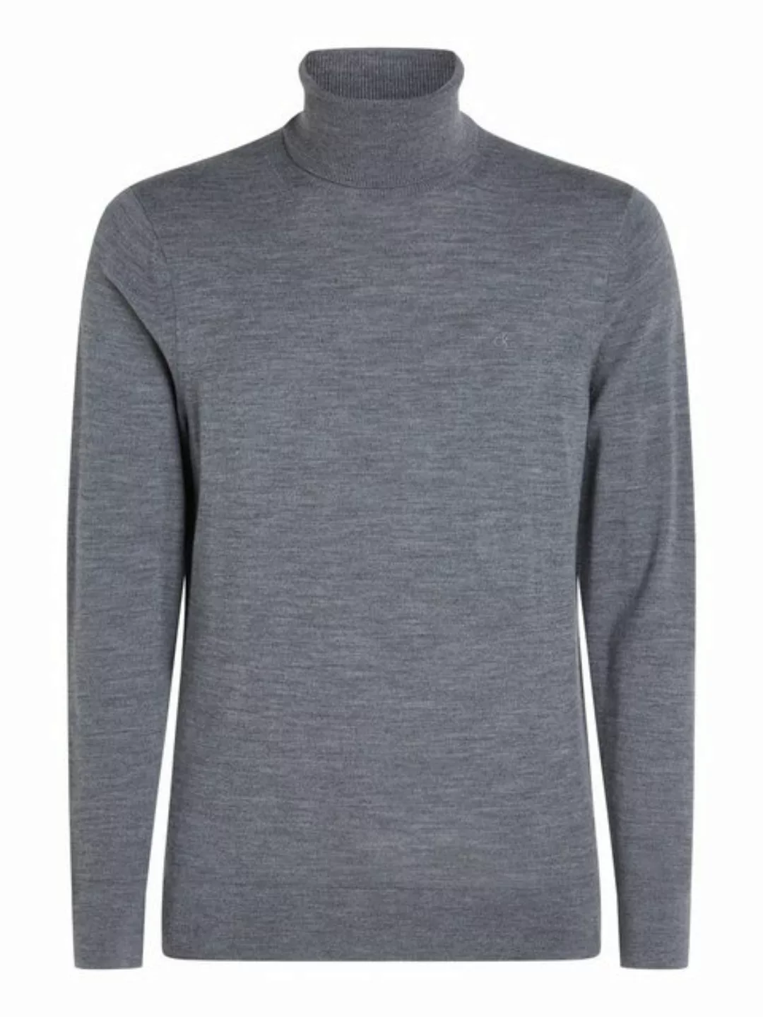 Calvin Klein Rollkragenpullover SUPERIOR WOOL TURTLE NECK mit Logostickerei günstig online kaufen