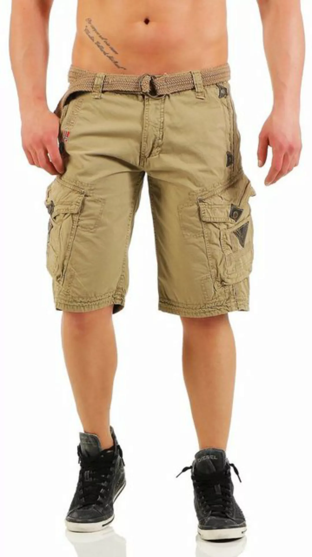 Geographical Norway Cargoshorts Herren Shorts G-PERLE (mit abnehmbarem Gürt günstig online kaufen