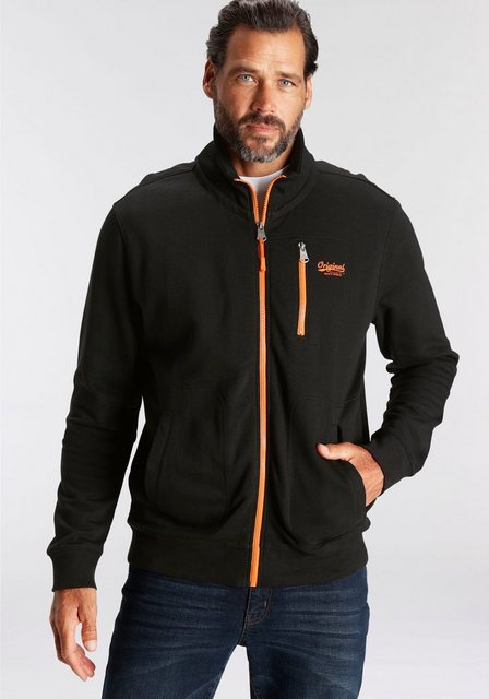 Mans World Sweatjacke, mit kontrastfarbigem Reißverschluss günstig online kaufen