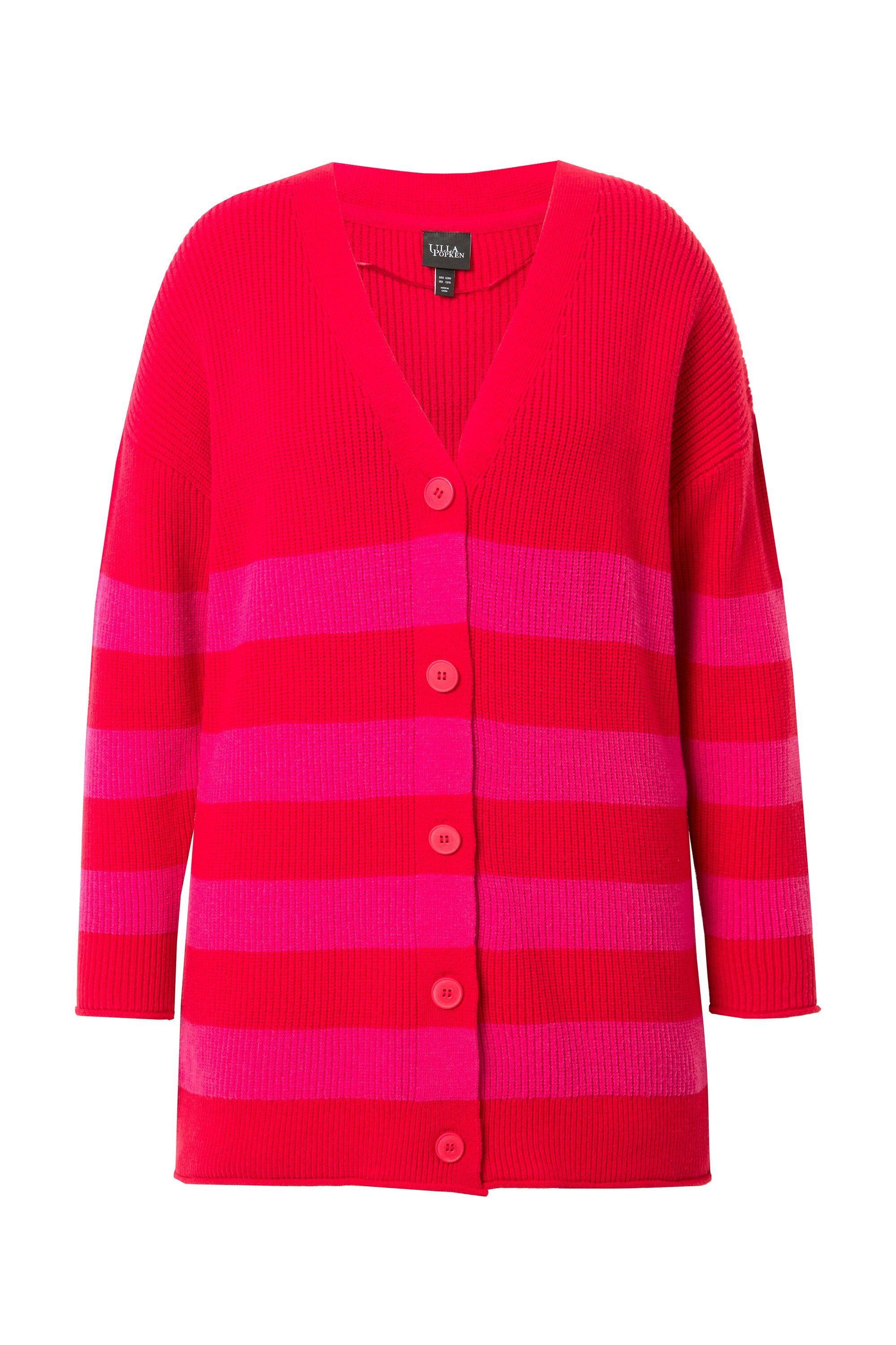 Ulla Popken Strickjacke Strickjacke Streifen Boxy günstig online kaufen