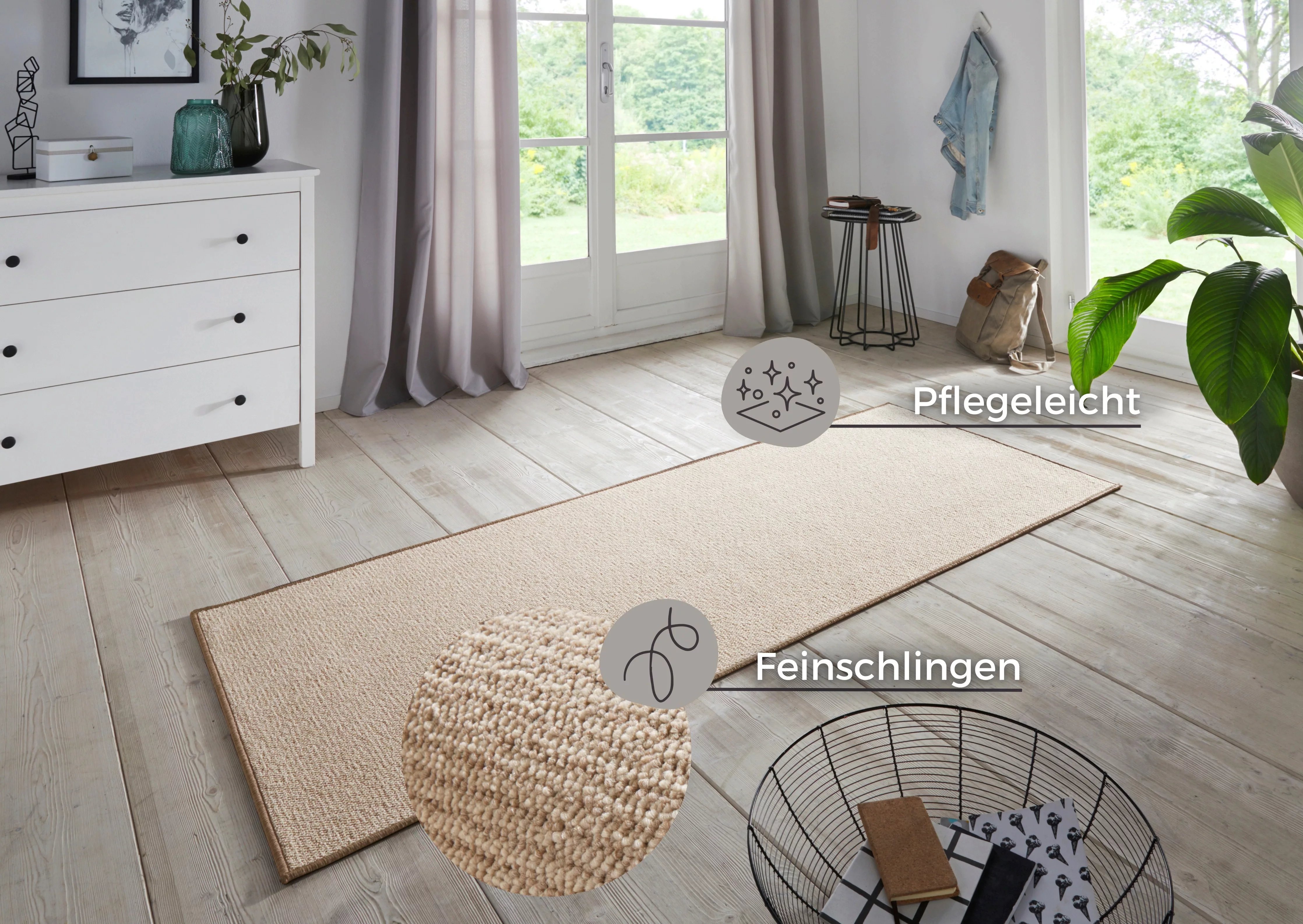 HANSE Home Läufer »Bouclé«, rechteckig, Rutschfest, Sisal Optik, Teppichläu günstig online kaufen