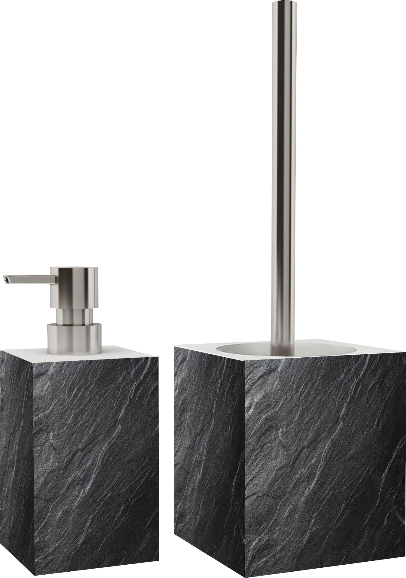 Sanilo Badaccessoire-Set "Granit", 2-teiliges Set aus Seifenspender und WC- günstig online kaufen