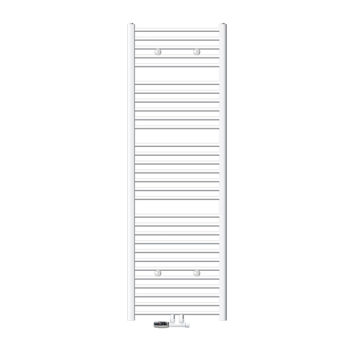 ECD Germany Badheizkörper 600x1800 mm Weiß Gebogen mit Anschlussgarnitur Ec günstig online kaufen