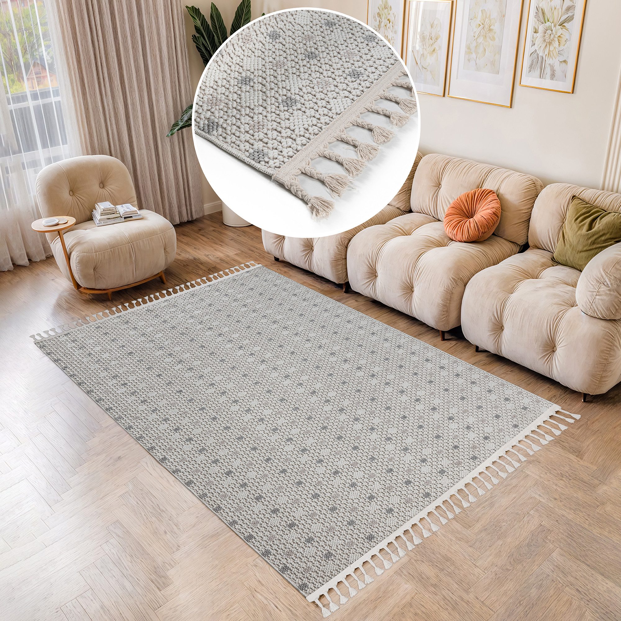 Bruno Banani Teppich Dotty, rechteckig, Höhe: günstig online kaufen