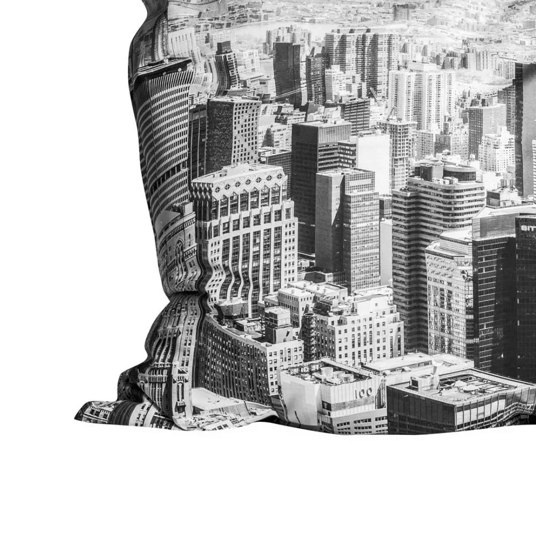 Sitzkissen in Schwarz Weiß New York Motiv günstig online kaufen