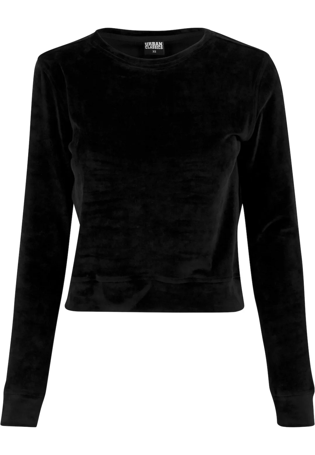 URBAN CLASSICS Sweatshirt "Urban Classics Damen Ladies Short Velvet Crew" günstig online kaufen