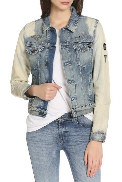 Diesel Jeansjacke Diesel DE.Wild 0669U Giacca Damen Jeansjacke Nieten günstig online kaufen