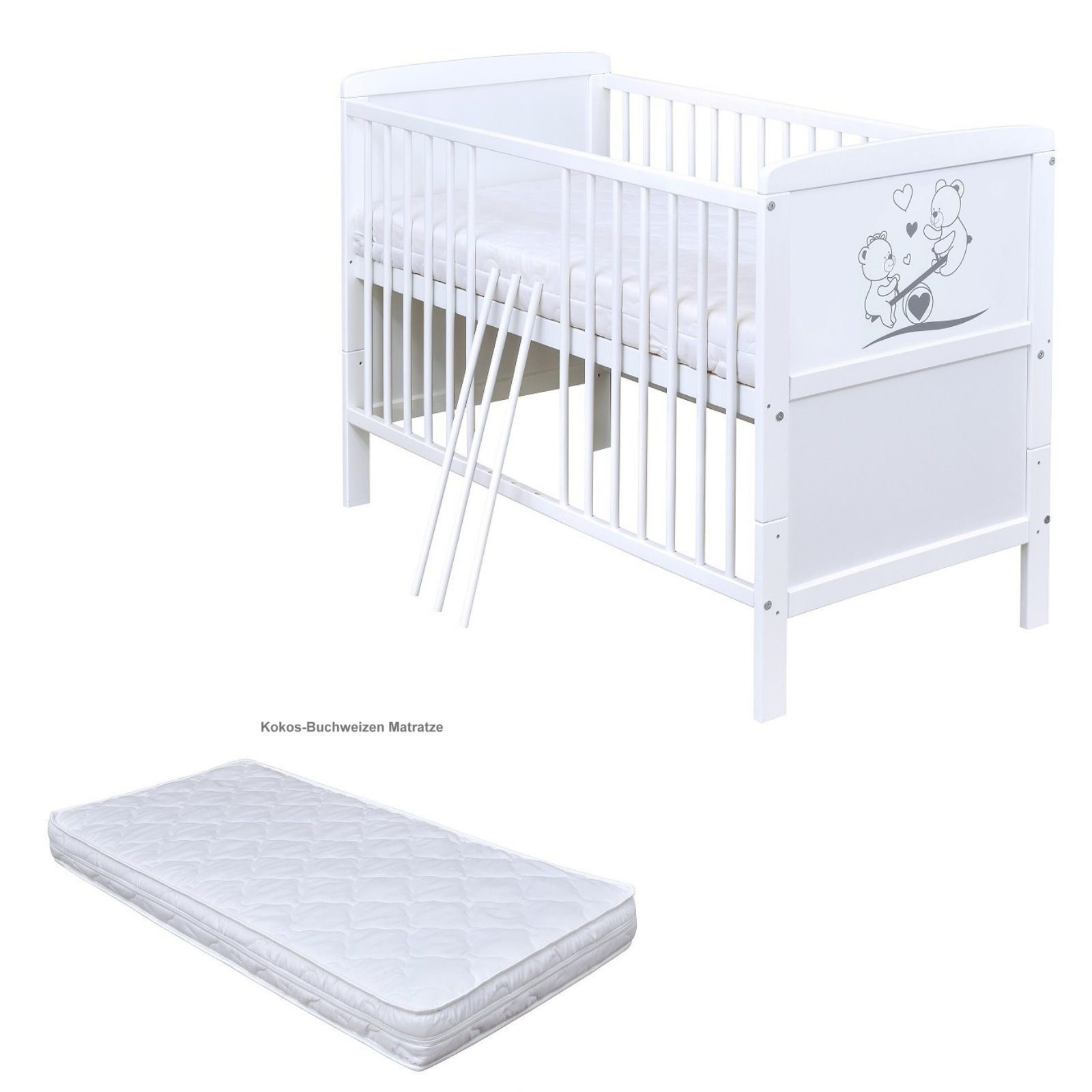 Baby-Delux Babybett Luna Teddy Wippe, Kinderbett günstig online kaufen