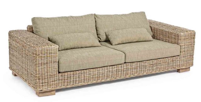 Bizzotto Gartensofa Rattansofa Leandro, 3,5 Sitzer günstig online kaufen