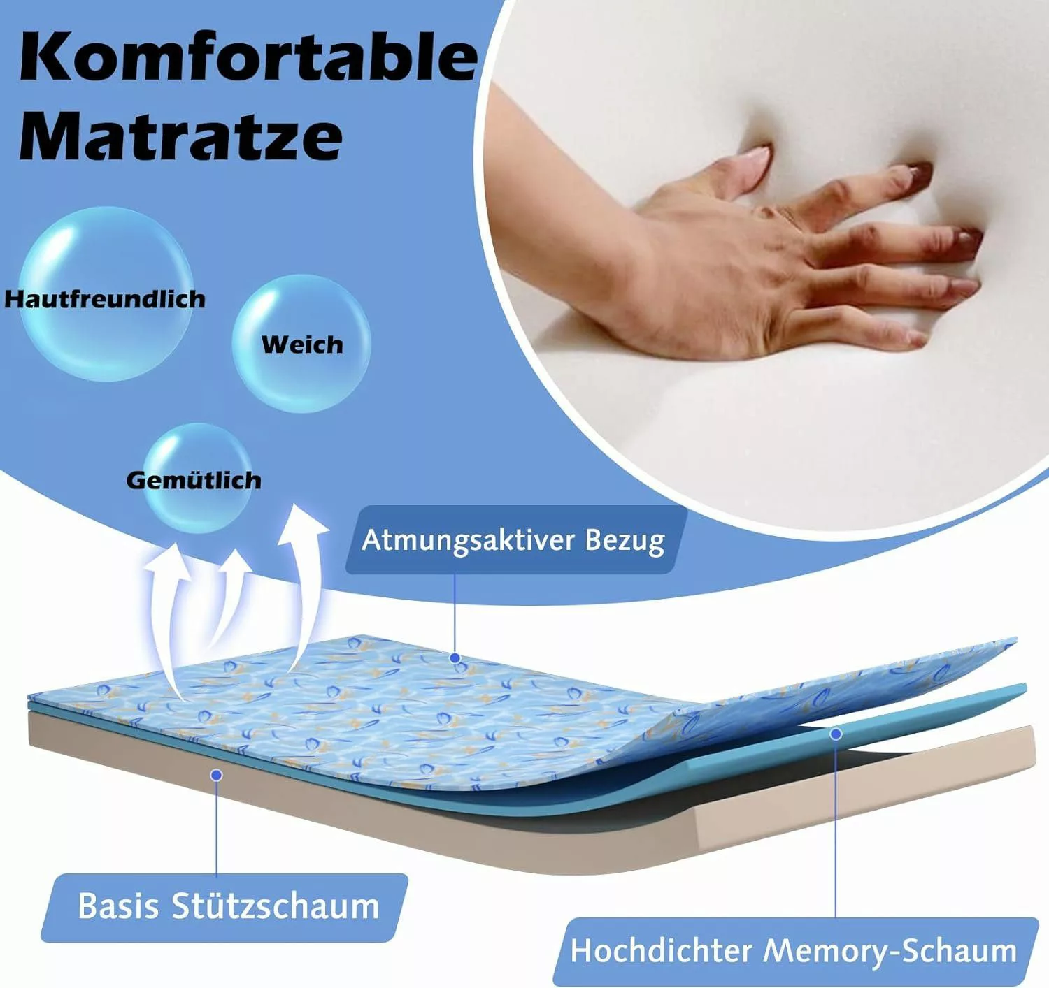 KOMFOTTEU Gästebett Einzelbett klappbar, 4 Universalrollen, günstig online kaufen