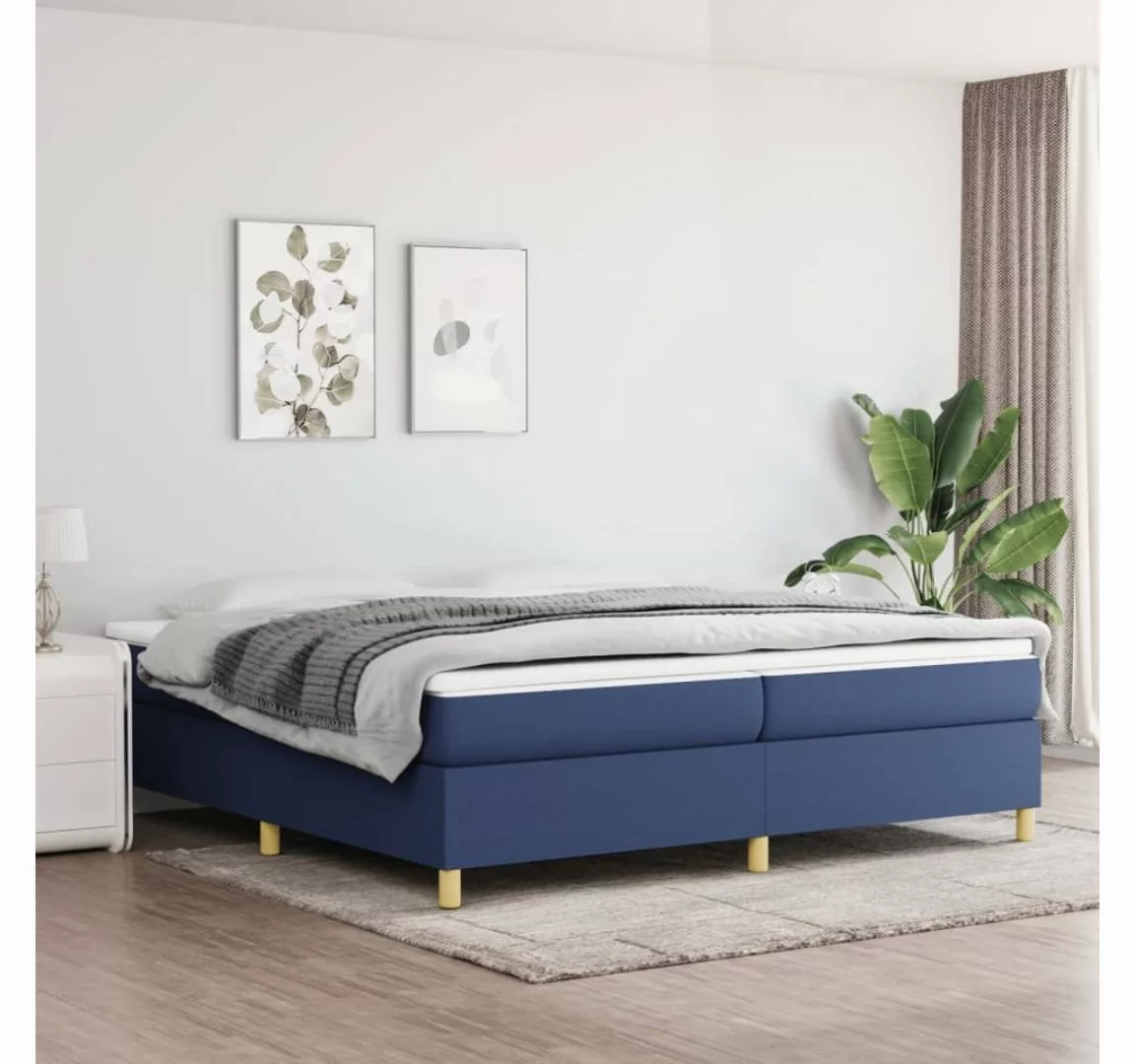 furnicato Bett Bettgestell Blau 200x200 cm Stoff günstig online kaufen