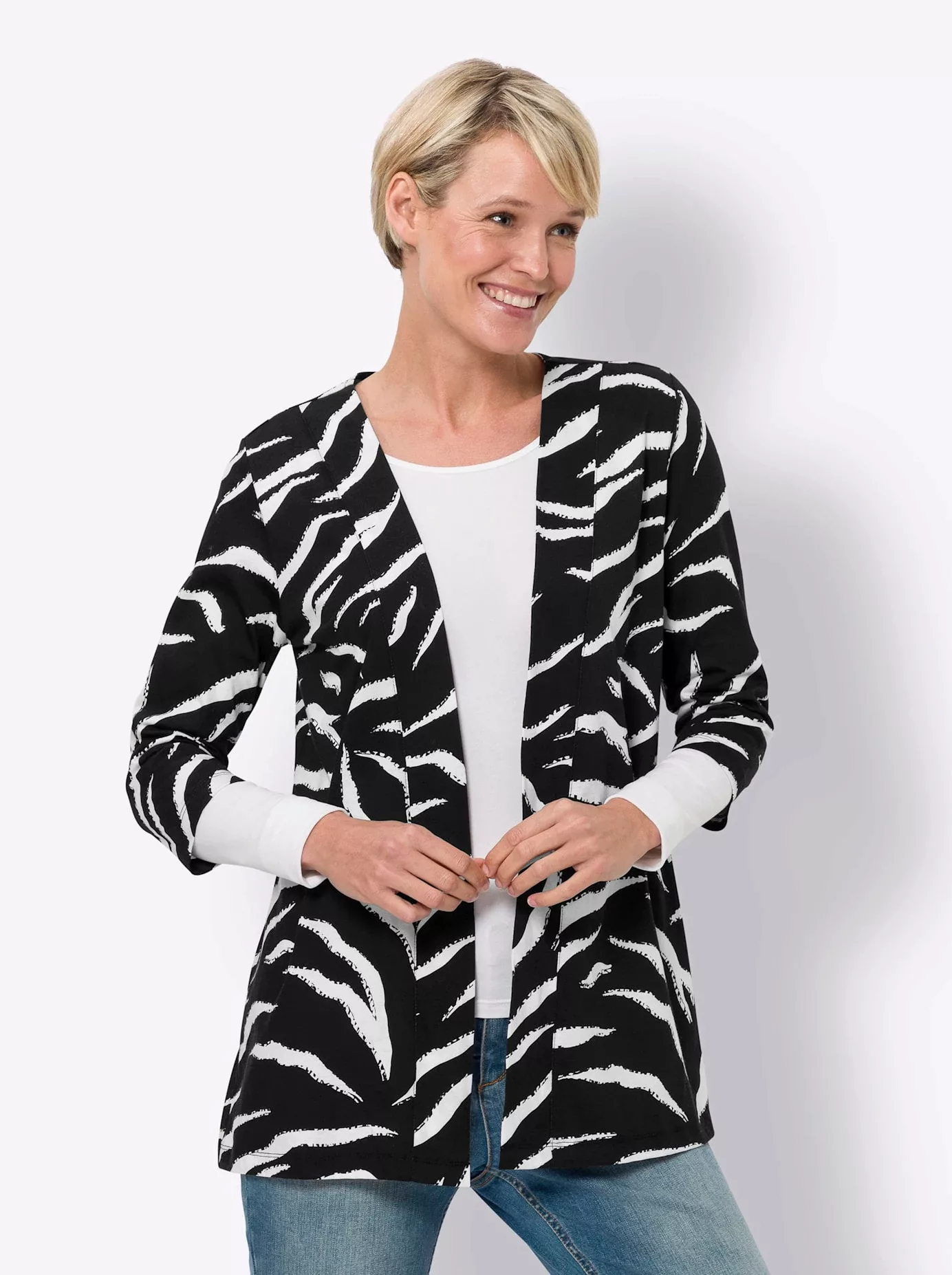 Classic Basics Shirtjacke "Long-Shirtjacke", (1 tlg.) günstig online kaufen