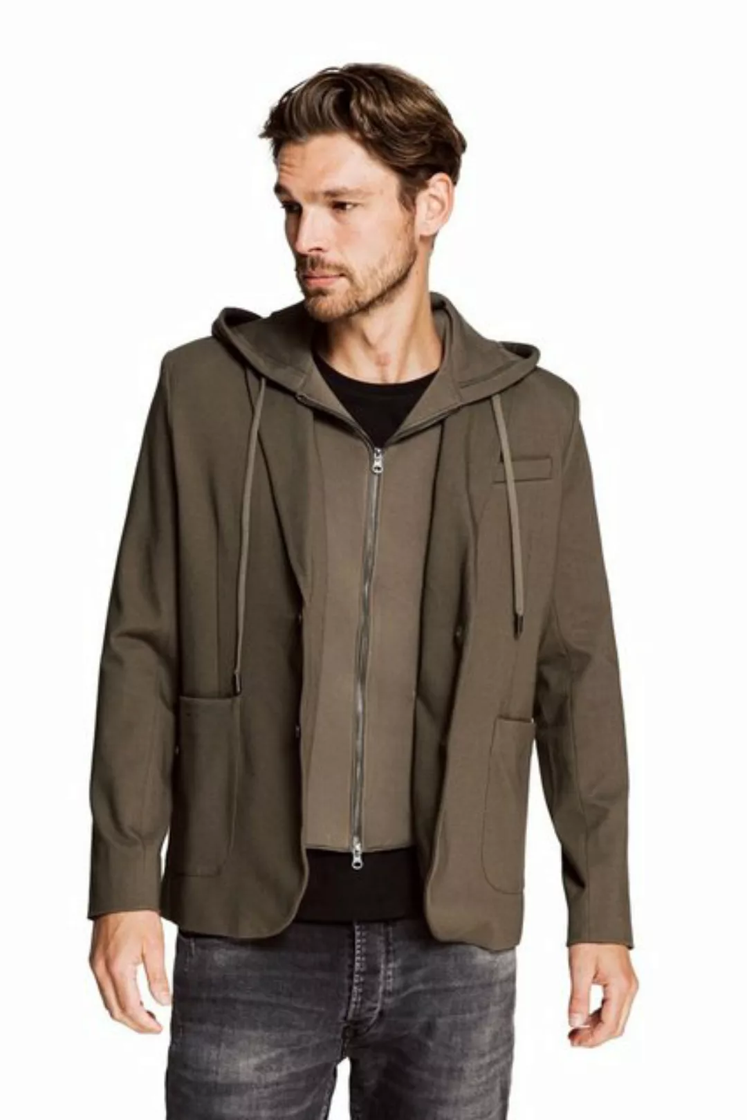 Zhrill Jeansjacke Sweatjacke ARIAN Olive (0-St) angenehmer Tragekomfort günstig online kaufen