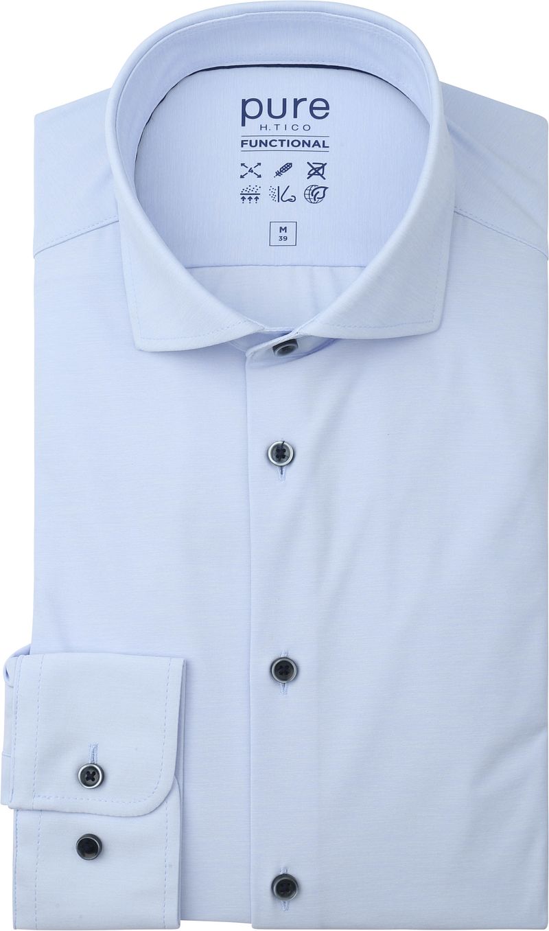 Pure Shirt Melange Light Blue - Größe 40 günstig online kaufen