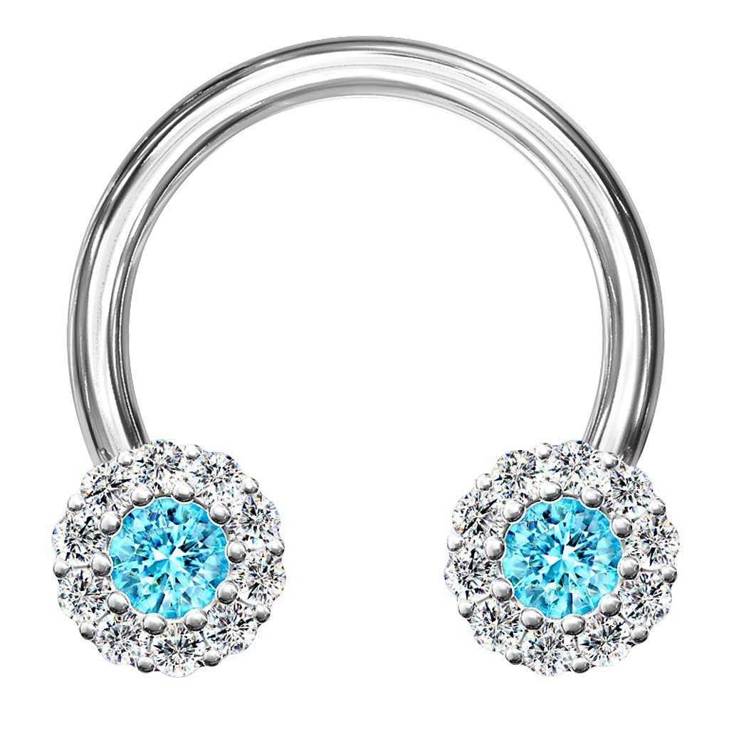 Taffstyle Nasenpiercing Piercing Hufeisen Kristall Blüten günstig online kaufen
