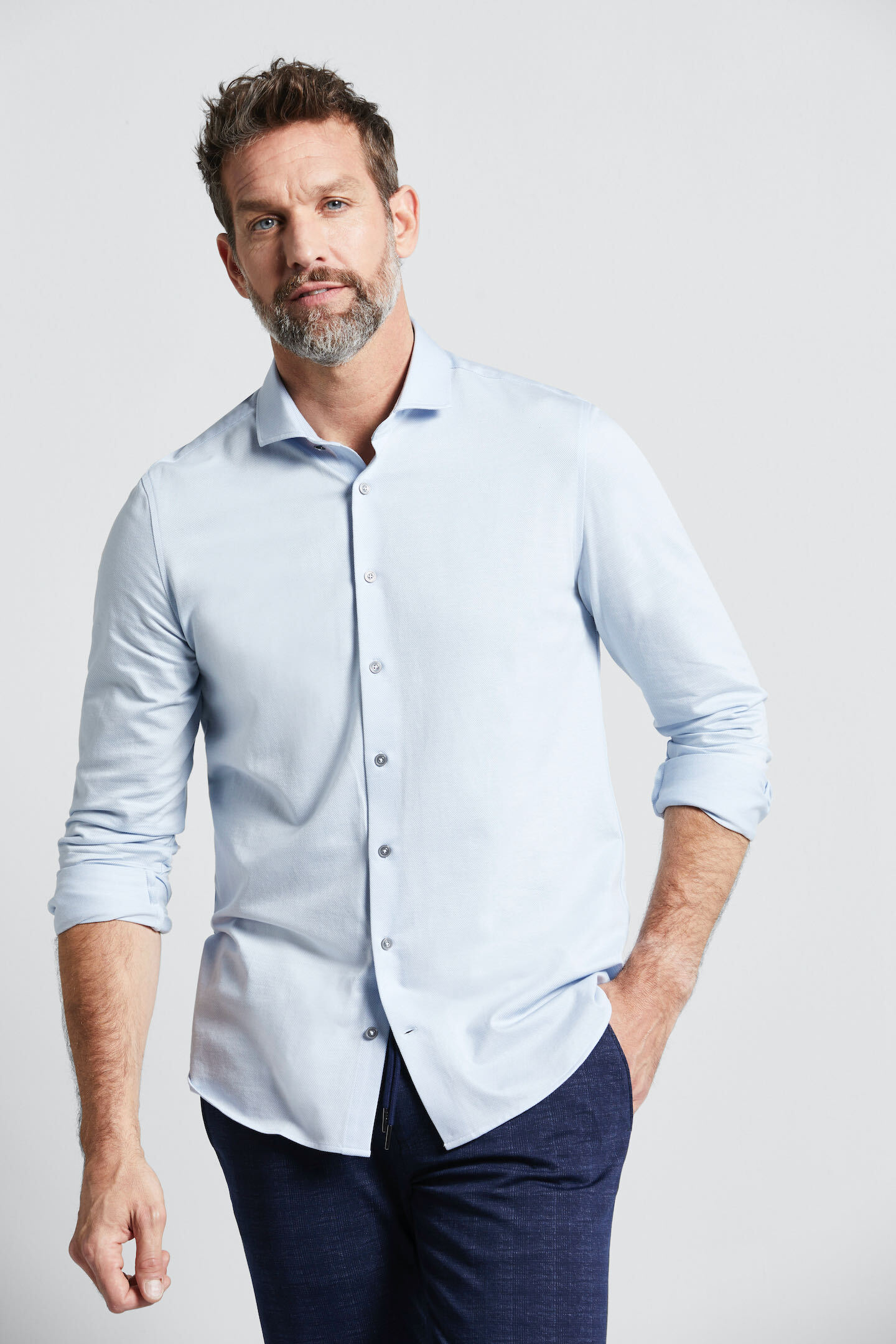 bugatti Businesshemd, mit Haifisch-Kragen günstig online kaufen