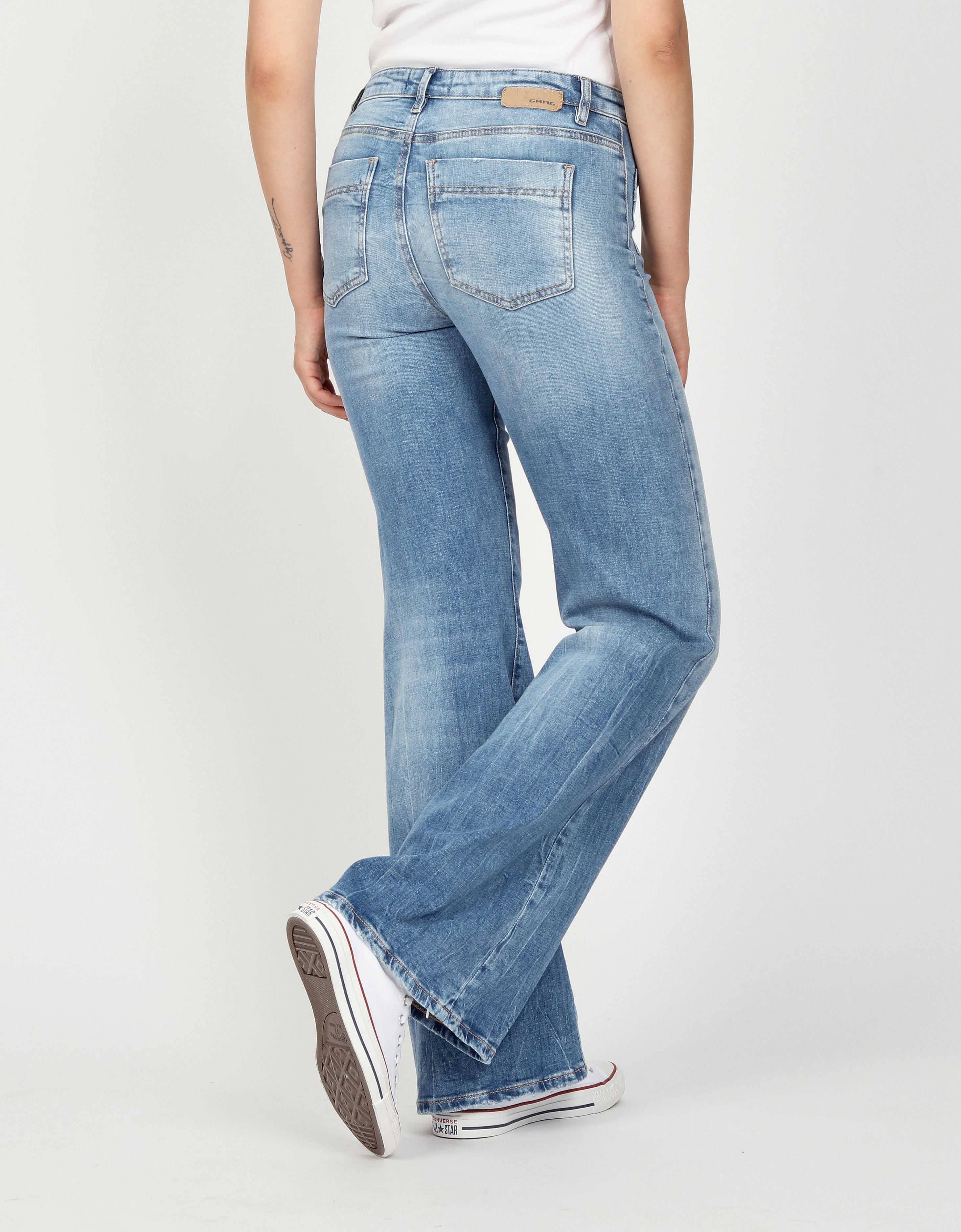 GANG Bootcut-Jeans "94 JESSI FLARED", im angesagten Leo Muster günstig online kaufen