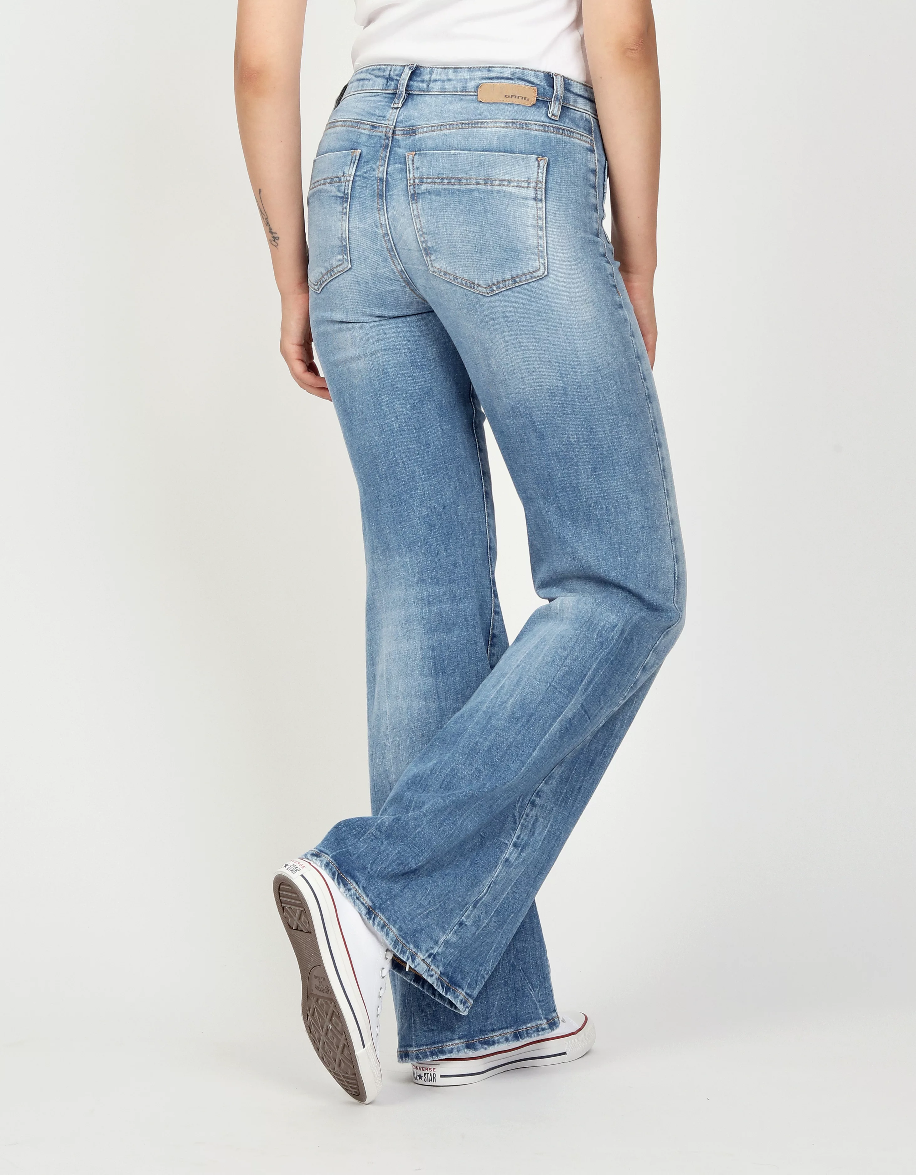 GANG Bootcut-Jeans "94 JESSI FLARED", im angesagten Leo Muster günstig online kaufen