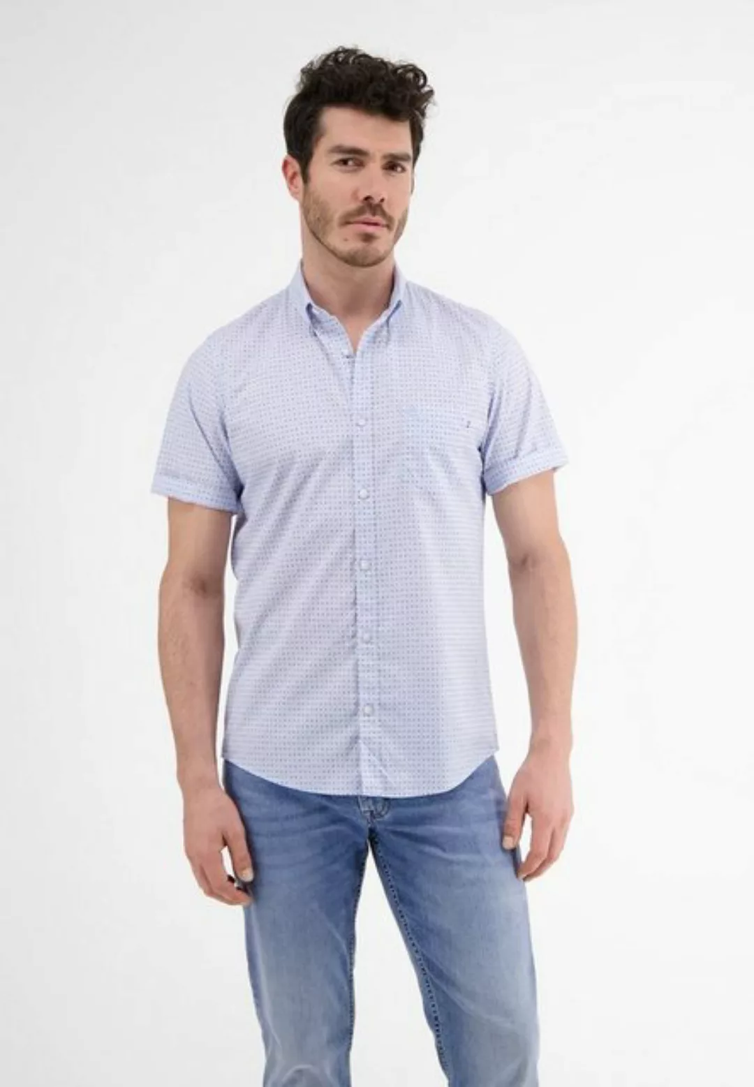 LERROS Kurzarmhemd "LERROS Kurzarmhemd, geometrisch gemustert" günstig online kaufen