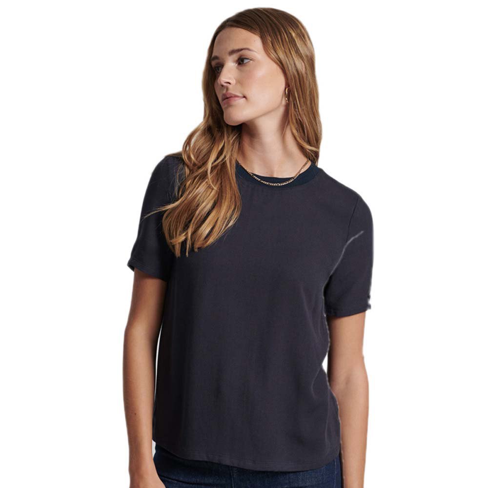 Superdry Studios Woven Kurzarm Bluse XL Eclipse Navy günstig online kaufen