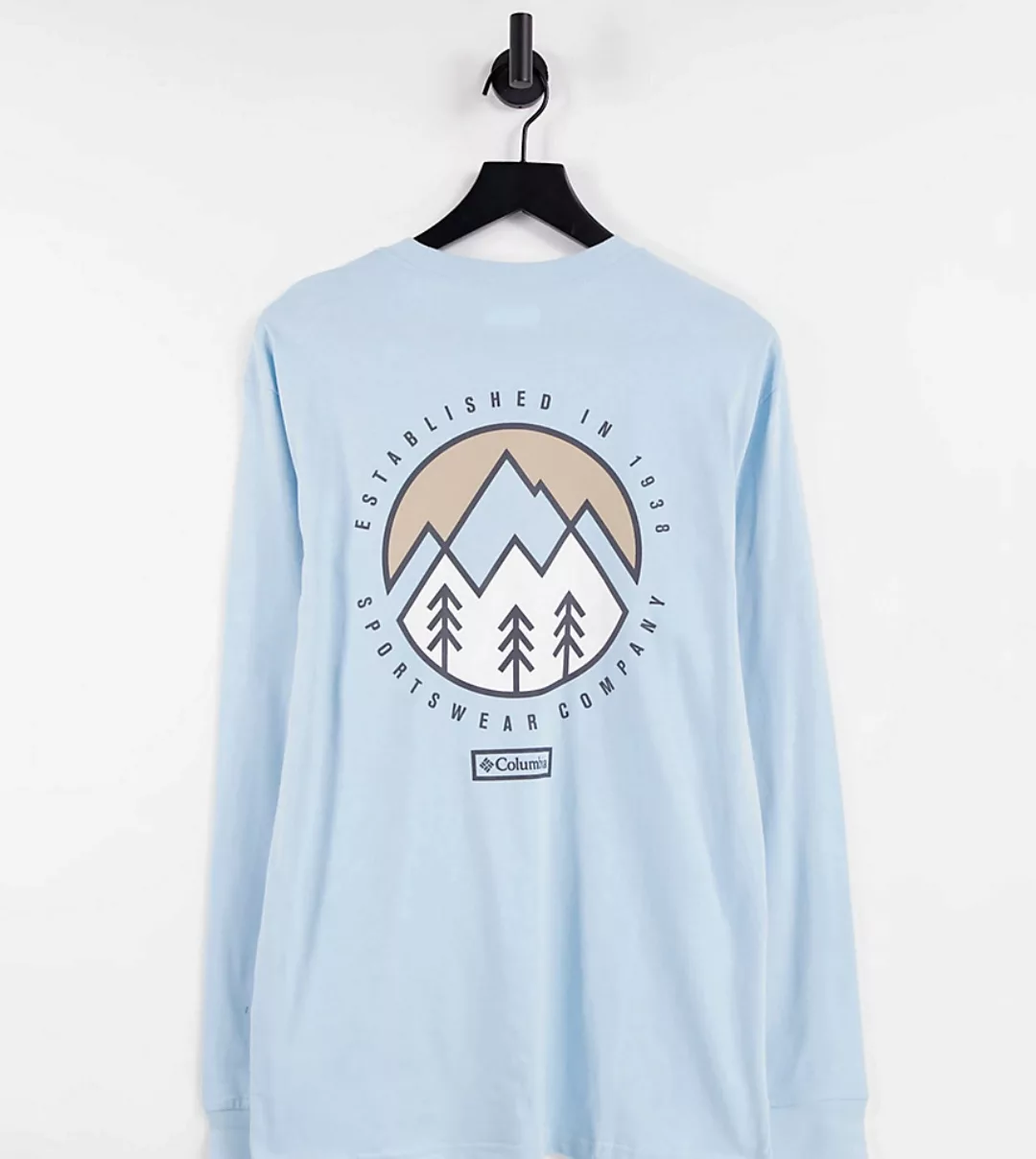 Columbia – Cades Cove – Langärmliges Shirt in Blau – exklusiv bei ASOS günstig online kaufen