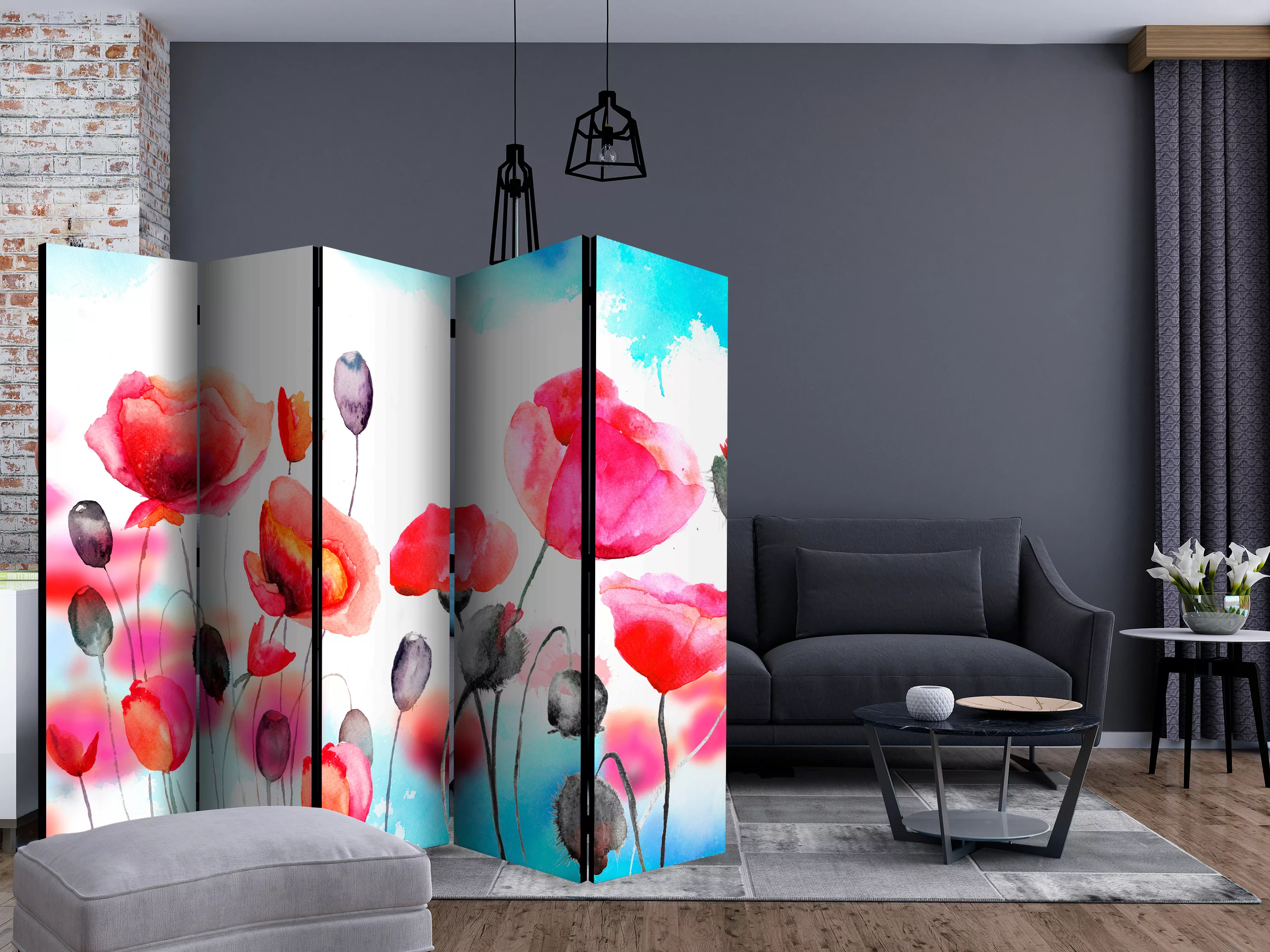 5-teiliges Paravent - Swaying With The Wind Ii [room Dividers] günstig online kaufen