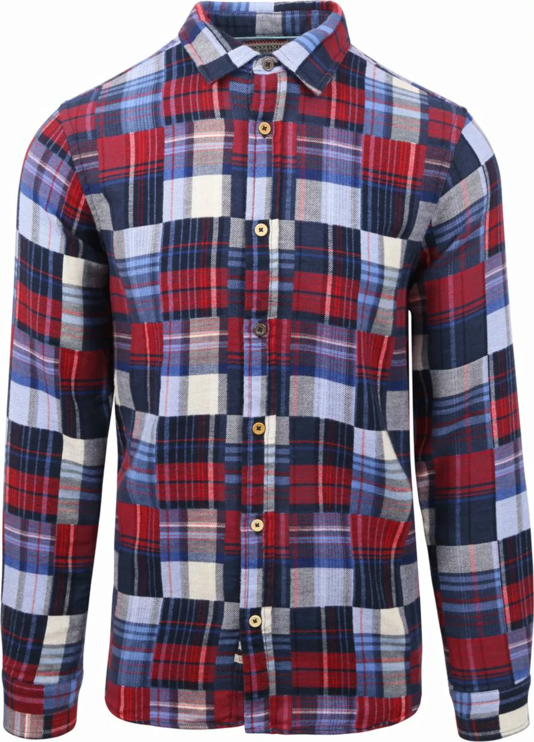 Scotch and Soda Hemd Kariertes Flanell Blau - Größe XL günstig online kaufen