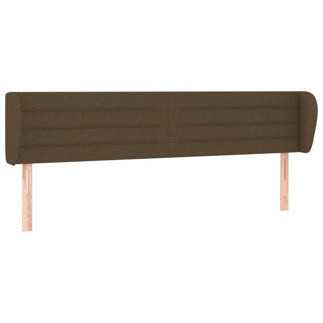 vidaXL Bett, Kopfteil mit Ohren Dunkelbraun 203x23x78/88 cm Stoff günstig online kaufen